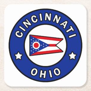 Posavasos Cuadrado De Papel Cincinnati Ohio