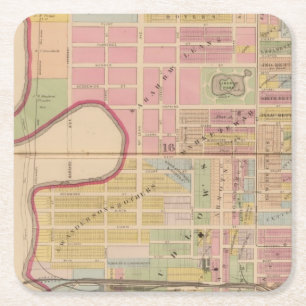 Posavasos Cuadrado De Papel Cincinnati, Ohio 2