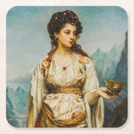Posavasos Cuadrado De Papel Circe de Jean Jules Bardin (1875)