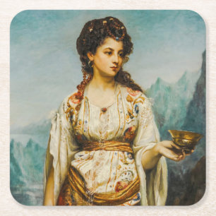 Posavasos Cuadrado De Papel Circe de Jean Jules Bardin (1875)