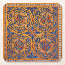 Posavasos Cuadrado De Papel Círculos medievales