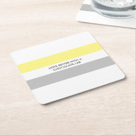 Posavasos Cuadrado De Papel Cita divertida para el perro Lover Labrador