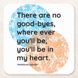 Posavasos Cuadrado De Papel Citas de Mahatma Gandhi Heart