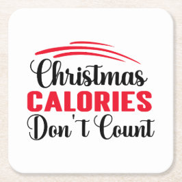 Posavasos Cuadrado De Papel Citas graciosas de cocina para navidades