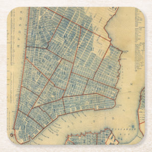 Posavasos Cuadrado De Papel Ciudad de NewYork