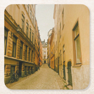 Posavasos Cuadrado De Papel Ciudad Vieja, Gamla Stan, Estocolmo, Suecia