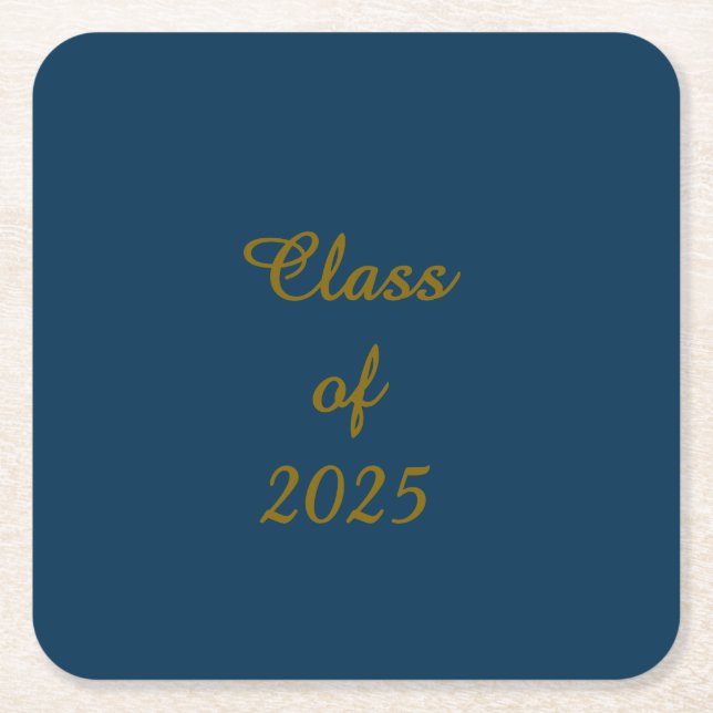Posavasos Cuadrado De Papel Clase clásica de 2025 (Anverso)