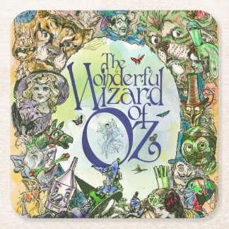 Posavasos Cuadrado De Papel ¡Clásico Mago de Oz sin anillos en mi serie de mes