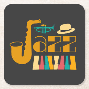 Posavasos Cuadrado De Papel Classy Jazz Soul