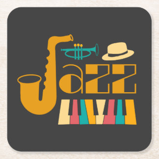 Posavasos Cuadrado De Papel Classy Jazz Soul