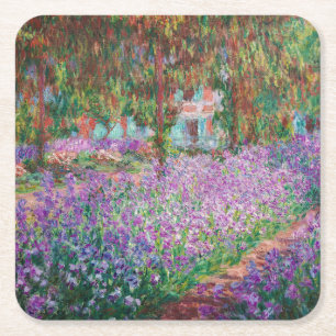 Posavasos Cuadrado De Papel Claude Monet - El jardín del artista en Giverny