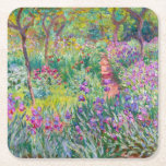 Posavasos Cuadrado De Papel Claude Monet - El jardín del Iris en Giverny<br><div class="desc">El Jardín Iris de Giverny / El Jardín del Artista en Giverny - Claude Monet,  1899-1900</div>