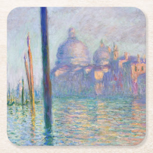 Posavasos Cuadrado De Papel Claude Monet - Gran Canal, Venecia