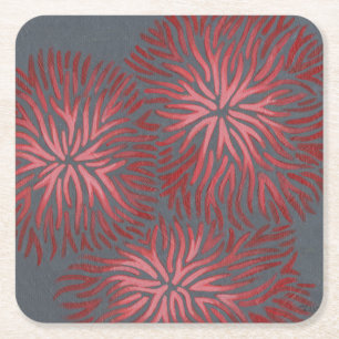 Posavasos Cuadrado De Papel clavel 2-Up II