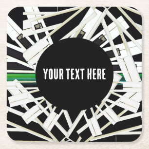 POSAVASOS CUADRADO DE PAPEL CLAVES DE MEDIANOCHE