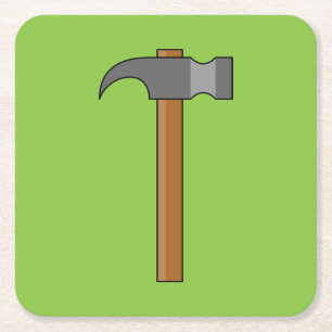 Posavasos Cuadrado De Papel Claw Hammer Personalizado