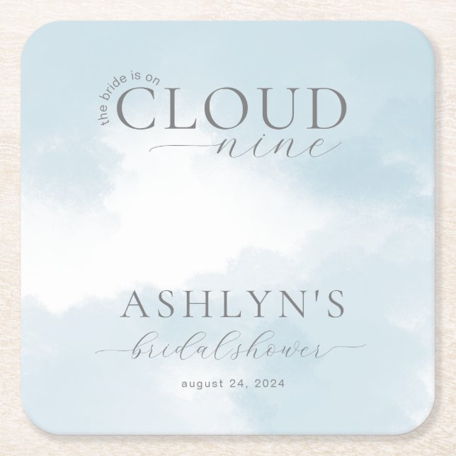 Posavasos Cuadrado De Papel Cloud Nine Briower Shower Paper Coaster (Anverso)