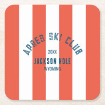 Club Apres Ski Retro Rojo Cabana Raya Fiesta de Es
