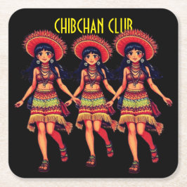 POSAVASOS CUADRADO DE PAPEL CLUB CHIBCHAN
