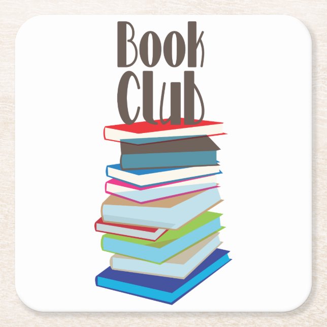 Posavasos Cuadrado De Papel Club del Libro (Anverso)