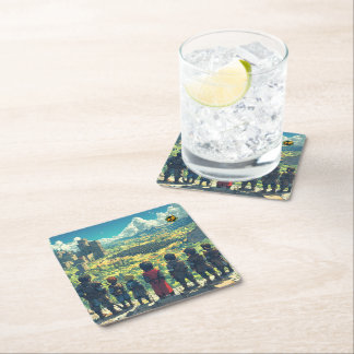 Posavasos Cuadrado De Papel Coaster
