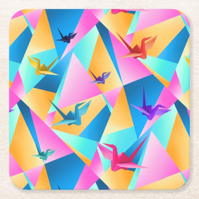 Posavasos Cuadrado De Papel Coaster (Anverso)