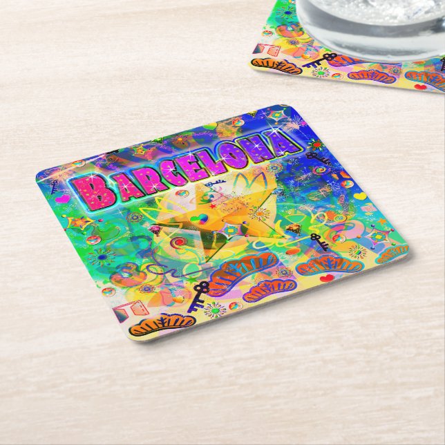 Posavasos Cuadrado De Papel Coaster Epoch Hour Barcelona (En perspectiva)