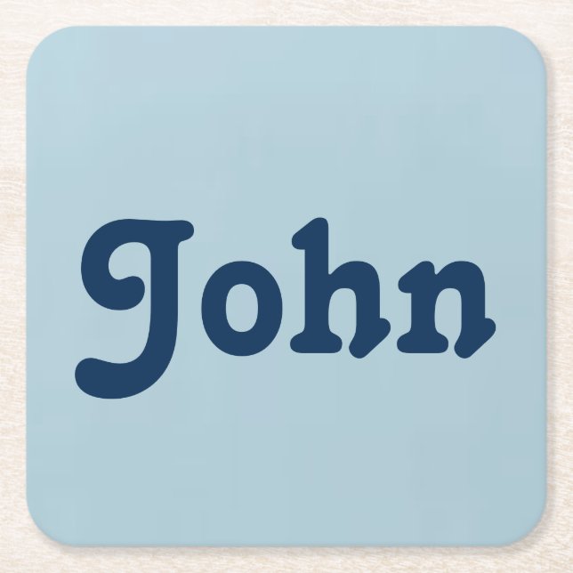 Posavasos Cuadrado De Papel Coaster John (Anverso)
