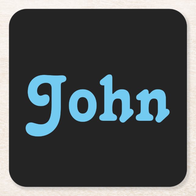 Posavasos Cuadrado De Papel Coaster John (Anverso)