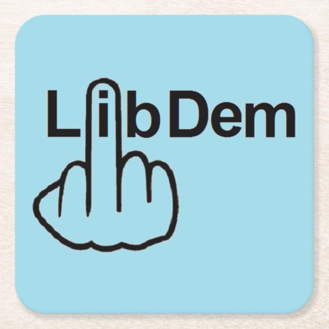 Posavasos Cuadrado De Papel Coaster Lib Dem Flip (Anverso)