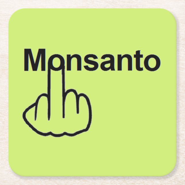 Posavasos Cuadrado De Papel Coaster Monsanto Flip (Anverso)