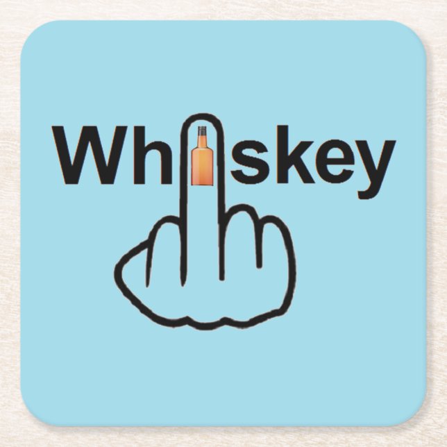 Posavasos Cuadrado De Papel Coaster Whiskey Flip (Anverso)