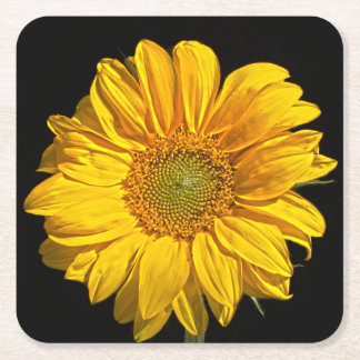 Posavasos Cuadrado De Papel Coasterca de girasol