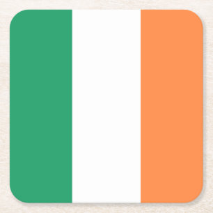 Posavasos Cuadrado De Papel Coasterisco de la bandera irlandesa