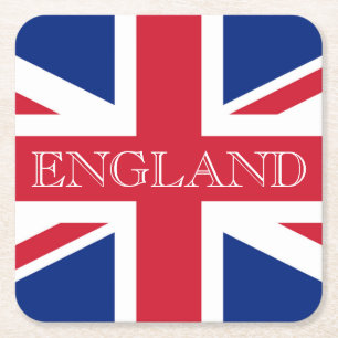 Posavasos Cuadrado De Papel Coasterisco de Union Jack Flag England