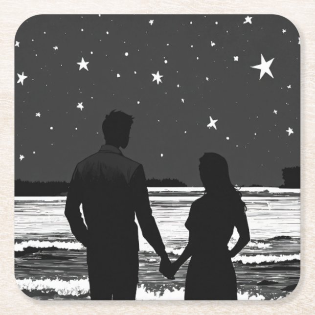 Posavasos Cuadrado De Papel Coasters (Anverso)