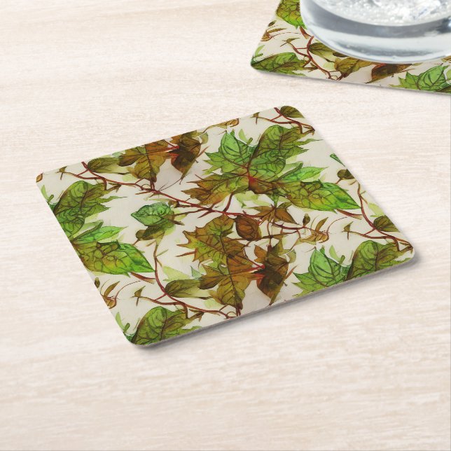 Posavasos Cuadrado De Papel Coasters (En perspectiva)