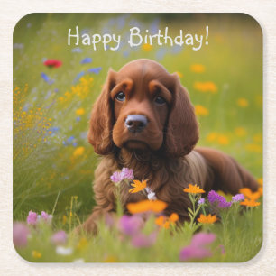Posavasos Cuadrado De Papel Cocker Spaniel 