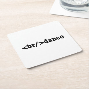 Posavasos Cuadrado De Papel código del HTML del breakdance