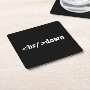 Posavasos Cuadrado De Papel código HTML de descomposición