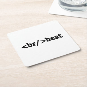 Posavasos Cuadrado De Papel código HTML de salto