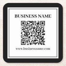 Código QR empresarial | Blanco y Negro