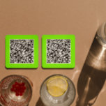 Posavasos Cuadrado De Papel Código QR en verde fluorescente<br><div class="desc">Cree su propio código QR utilizando su propia dirección URL en lugar de la mía.Este conjunto de escoria cuadrada presenta un color verde conocido como verde fluorescente . Excelente método para promocionar su negocio o servicios. Se vende como conjuntos de 6 .</div>