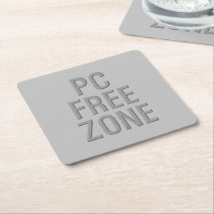 Posavasos Cuadrado De Papel Códigos de papel gris de zona libre de PC