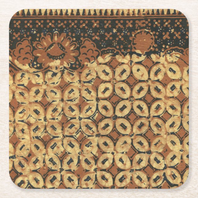 Posavasos Cuadrado De Papel Coffee Bean Earthy Boho Rustic (Anverso)