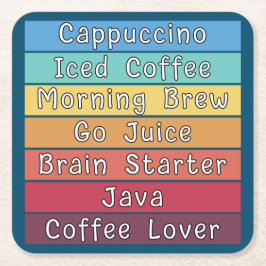 Posavasos Cuadrado De Papel Coffee Lover