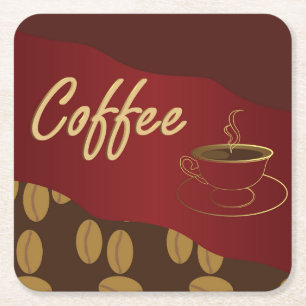 Posavasos Cuadrado De Papel Coffee Lovers