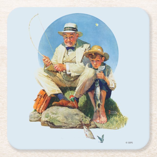 Posavasos Cuadrado De Papel Cogida el grande (Anverso)