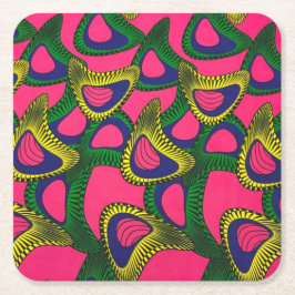 Posavasos Cuadrado De Papel Cojines de papel de estampado africano