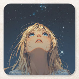 Posavasos Cuadrado De Papel Colección de comandos de espacio - Awe Series Coas